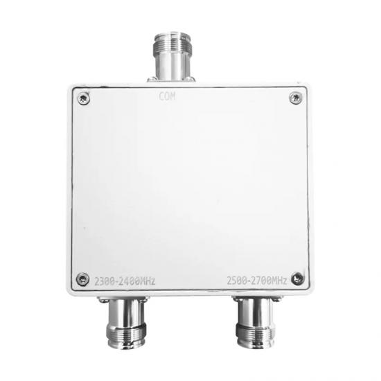 2300-2400/ 2500-2690MHz 300W RF Combinador de Doble Banda | 4.3-10 Hembra